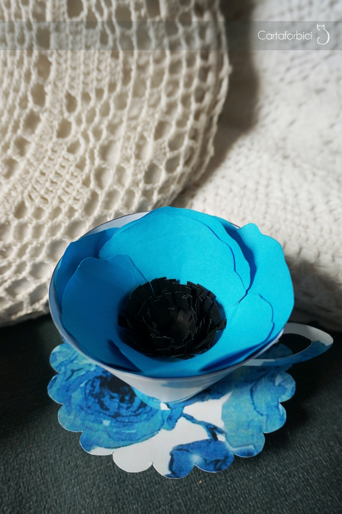 paper anemone and tea cup